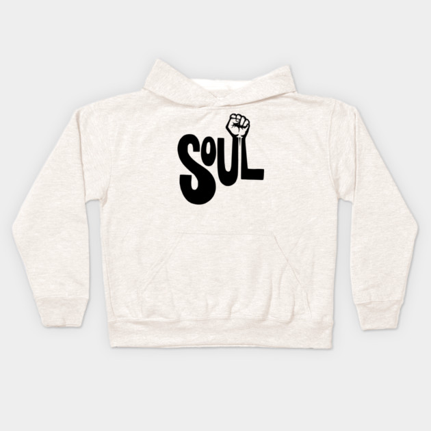 Soul Power - Retro Raised Fist Kids Hoodie by UrbanLifeApparel