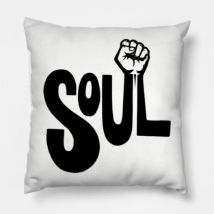 Soul Power - Retro Raised Fist Pillow