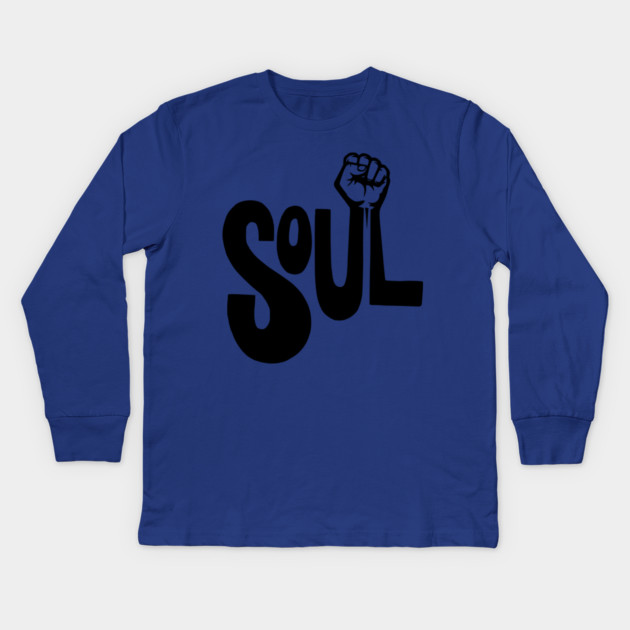 Soul Power - Retro Raised Fist Kids Long Sleeve T-Shirt by UrbanLifeApparel