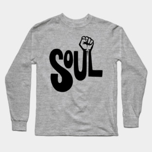 Soul Power - Retro Raised Fist Long Sleeve T-Shirt