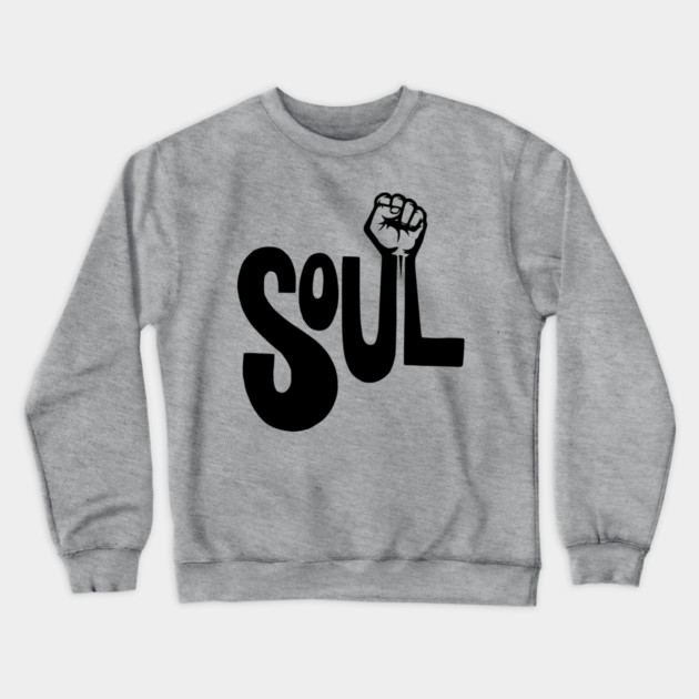 Soul Power - Retro Raised Fist Crewneck Sweatshirt by UrbanLifeApparel