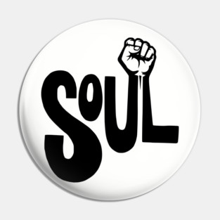Soul Power - Retro Raised Fist Pin