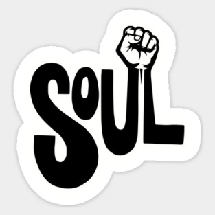 Soul Power - Retro Raised Fist Sticker