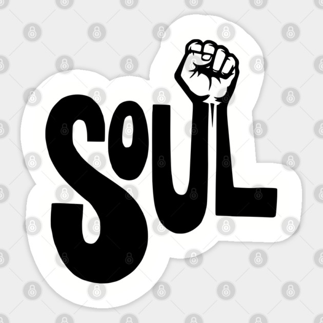 Soul Power - Retro Raised Fist Sticker by UrbanLifeApparel