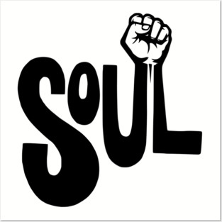 Soul Power - Retro Raised Fist Posters and Art