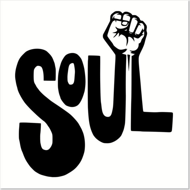 Soul Power - Retro Raised Fist Wall Art by UrbanLifeApparel