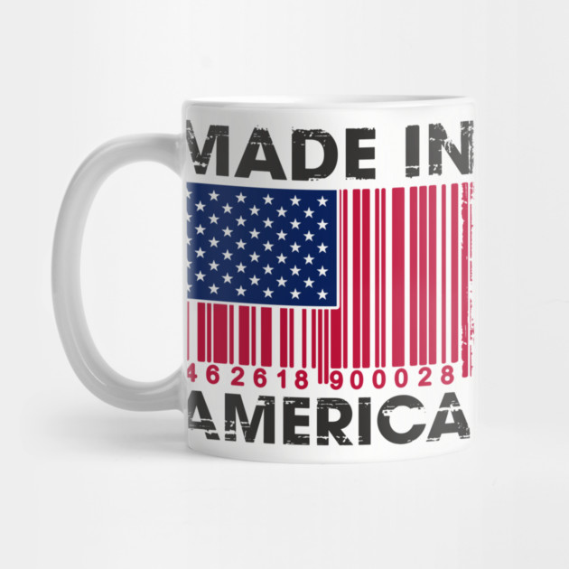 Made in America Barcode Flag Patriotic Humor by Anticorporati