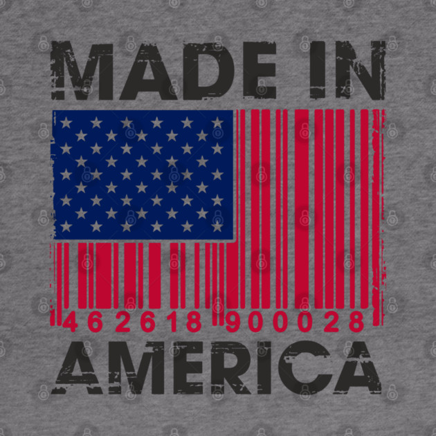 Made in America Barcode Flag Patriotic Humor by Anticorporati