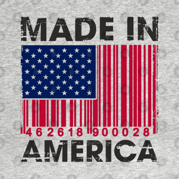 Made in America Barcode Flag Patriotic Humor by Anticorporati