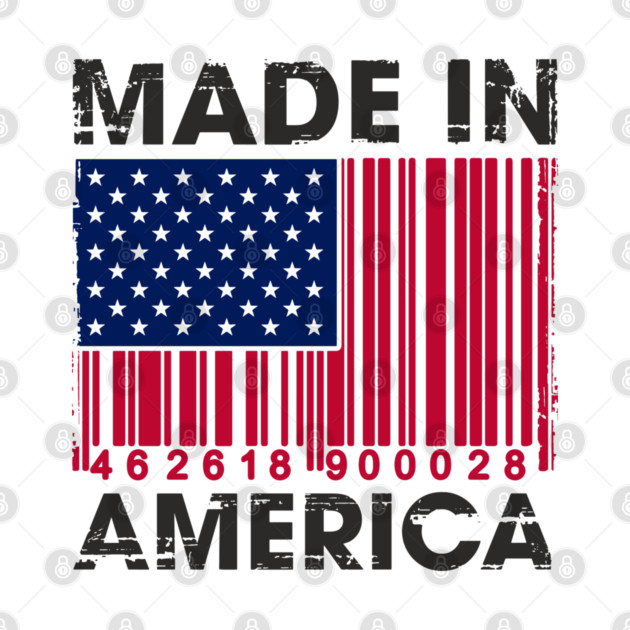 Made in America Barcode Flag Patriotic Humor by Anticorporati