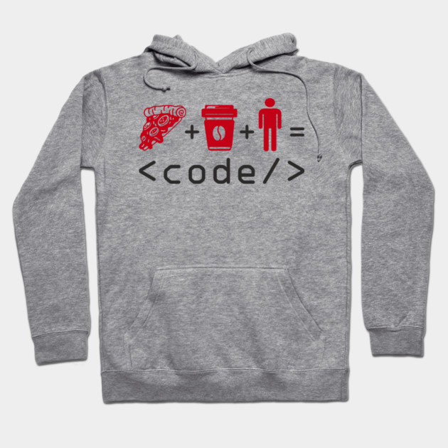 Pizza Coffee Coder Geek Life Hoodie by Anticorporati
