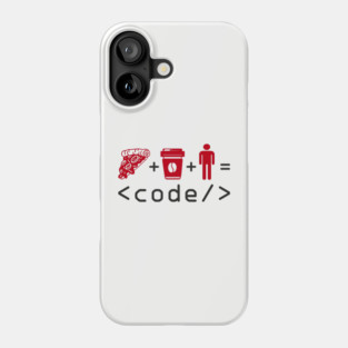 Pizza Coffee Coder Geek Life Phone Case