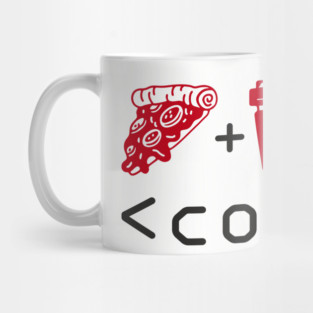 Pizza Coffee Coder Geek Life Mug