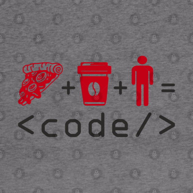 Pizza Coffee Coder Geek Life by Anticorporati