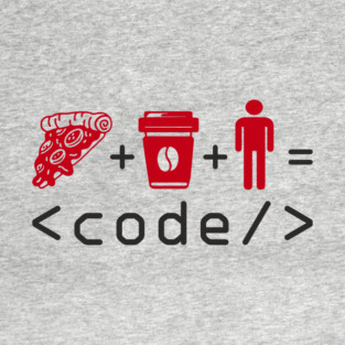 Pizza Coffee Coder Geek Life T-Shirt