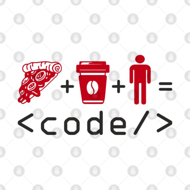 Pizza Coffee Coder Geek Life by Anticorporati