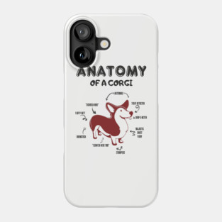 Anatomy of a Corgi Funny Cute Dog Chart Phone Case