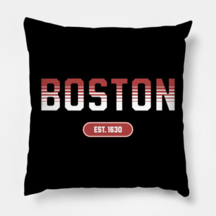 Boston 1630 Established - Retro Collegiate Style Pillow
