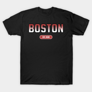 Boston 1630 Established - Retro Collegiate Style T-Shirt