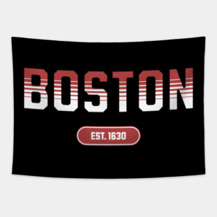 Boston 1630 Established - Retro Collegiate Style Tapestry