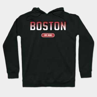 Boston 1630 Established - Retro Collegiate Style Hoodie
