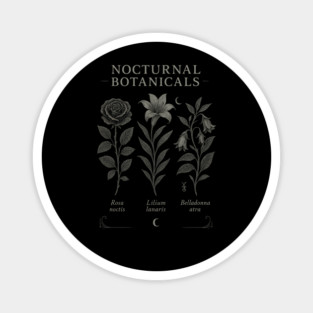 Nocturnal Botanicals Plate – Rosa Noctis, Lilium Lunaris, Belladonna Atra Magnet
