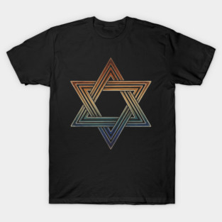 Jewish Pride Rainbow Star of David Magen David Inclusion Equality T-Shirt
