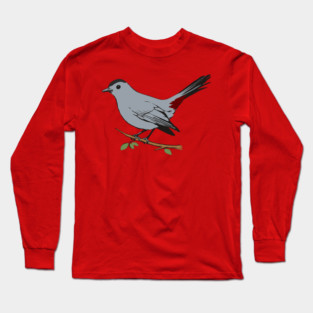 American Gray Catbird Long Sleeve T-Shirt