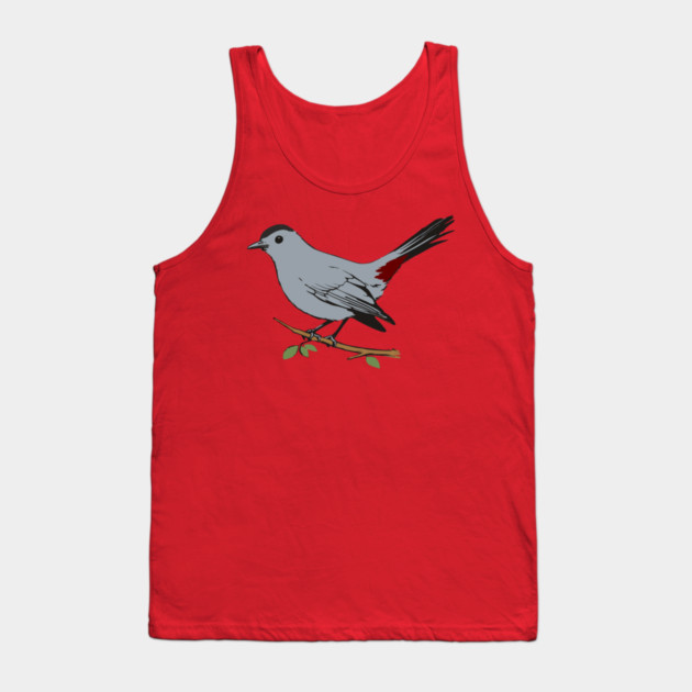 American Gray Catbird Tank Top by DonWillisJrArt