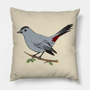 American Gray Catbird Pillow