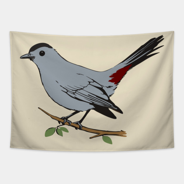 American Gray Catbird Tapestry by DonWillisJrArt