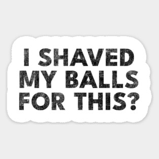 I shaved my balls for this? Magnet