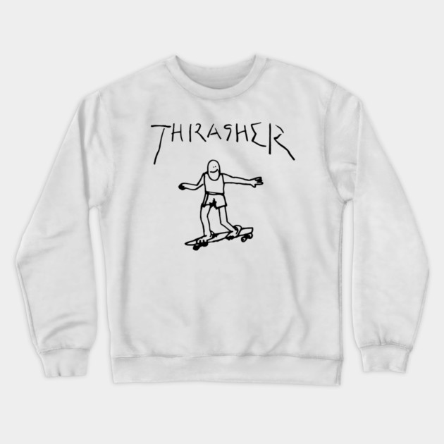 Thrasher Guy Crewneck Sweatshirt by Shit Post Hero