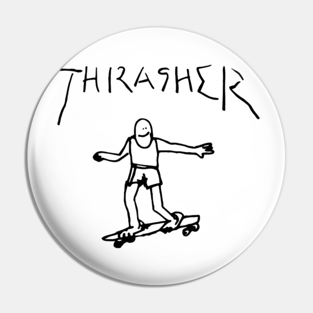 Thrasher Guy Pin by Shit Post Hero