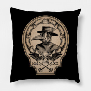 Vintage Plague Doctor Pillow