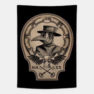 Vintage Plague Doctor Tapestry