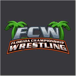 Florida Championship Wrestling Retro Sun Palms Logo Posters and Art
