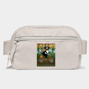 Tuxedo Cat Autumn Bicycle Ride Bag