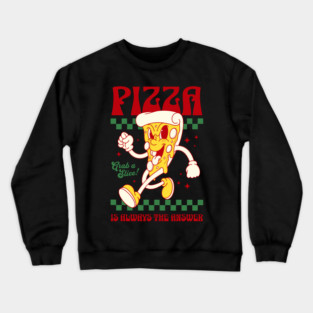 Vintage Pizza T-Shirt | Pizza Is Always The Answer Shirt | Retro Food Lover Tee | Funny Pizza Shirt | Aesthetic Y2K Graphic Tee Crewneck Sweatshirt