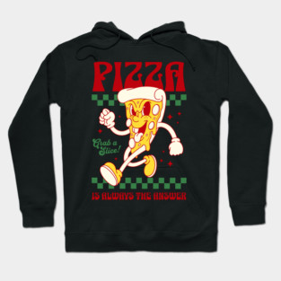 Vintage Pizza T-Shirt | Pizza Is Always The Answer Shirt | Retro Food Lover Tee | Funny Pizza Shirt | Aesthetic Y2K Graphic Tee Hoodie