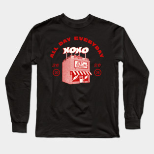 All Day Everyday XOXO T-Shirt | Vintage Studio Design Tee | Retro Urban Streetwear | KO Studio Graphic Tee | Y2K Aesthetic Shirt Long Sleeve T-Shirt