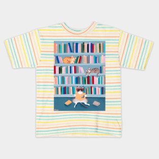 The Library Cats Kids T-Shirt