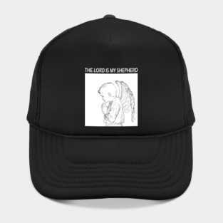 The Lord is my Shepherd - Psalm 23 - Bible Quote White Hat