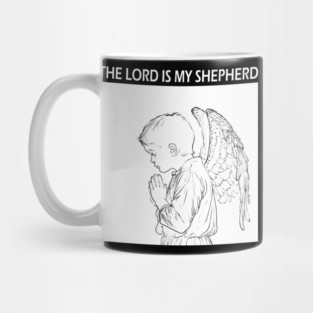 The Lord is my Shepherd - Psalm 23 - Bible Quote White Mug
