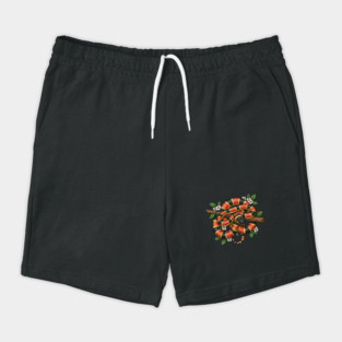 Coral Snake in Blooming Forest Shorts