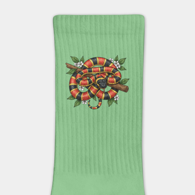 Coral Snake in Blooming Forest by BirdsnStuff