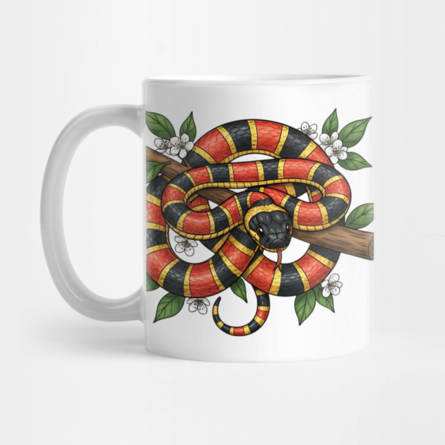 Coral Snake in Blooming Forest by BirdsnStuff