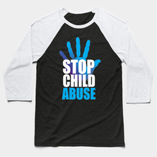 Stop Child Abuse Baseball T-Shirt