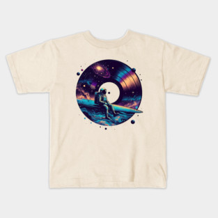 Cosmic Sound: Astronaut Voyage across Galaxy and Vinyl Music Kids T-Shirt