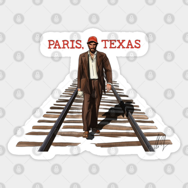 Paris, Texas: Walking the Rails Sticker by 51Deesigns
